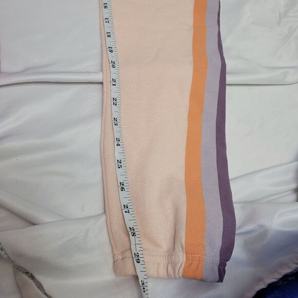NEW Wildfox knox‎ peach grapefruit stripe jogger sweatpants M - Picture 8 of 10